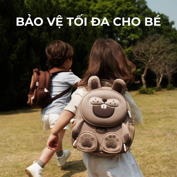 Balo cho bé mầm non Zoyzoii B38 Forest animal backpack hình động vật rừng dễ thương, siêu nhẹ, đeo êm ái - Hàng chính hãng