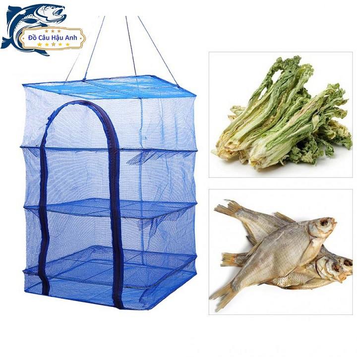 Lồng Phơi Cá Khô Chống Côn Trùng Lồng Lưới Treo 4 Tầng NCDS2