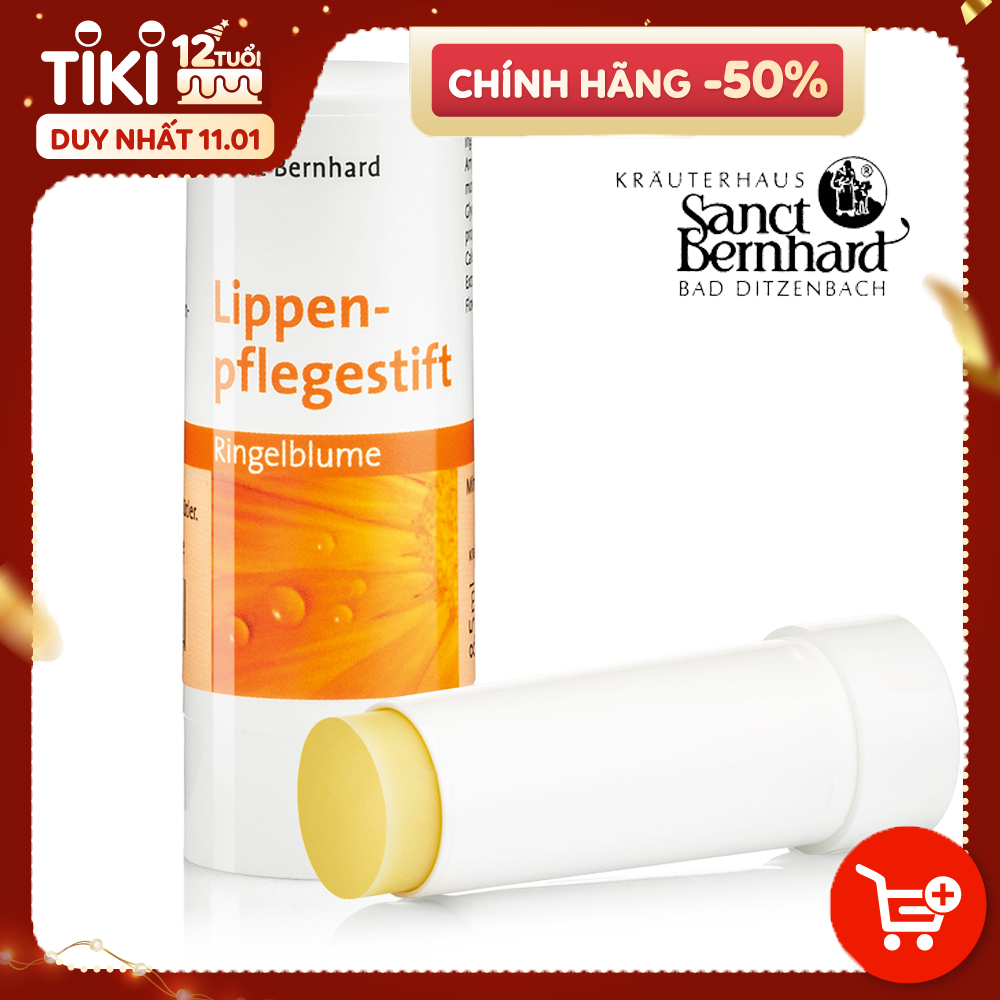 Son dưỡng cúc vạn thọ Lippen pflegesttift giúp chăm sóc môi ,tăng cường độ đàn hồi, cân bằng độ ẩm, chống nứt nẻ môi và chống viêm