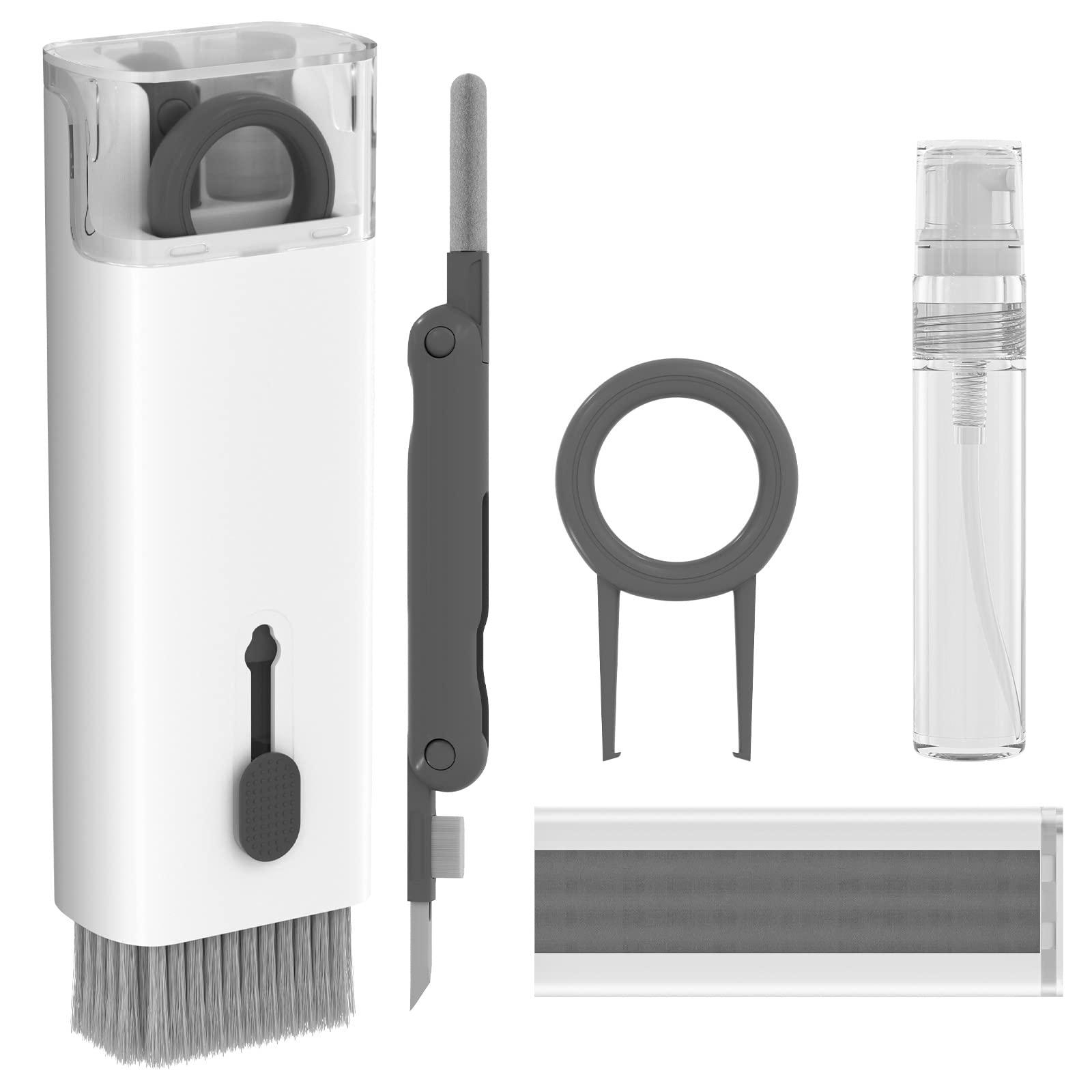 Bàn chải làm sạch cho bàn phím - Bộ làm sạch cho AirPods trên mỗi đa chức năng 7 trong 1 Bàn phím Bàn chải làm sạch Tai nghe Pin Pin Bàn chải mềm Bàn phím Bàn phím, màu xám