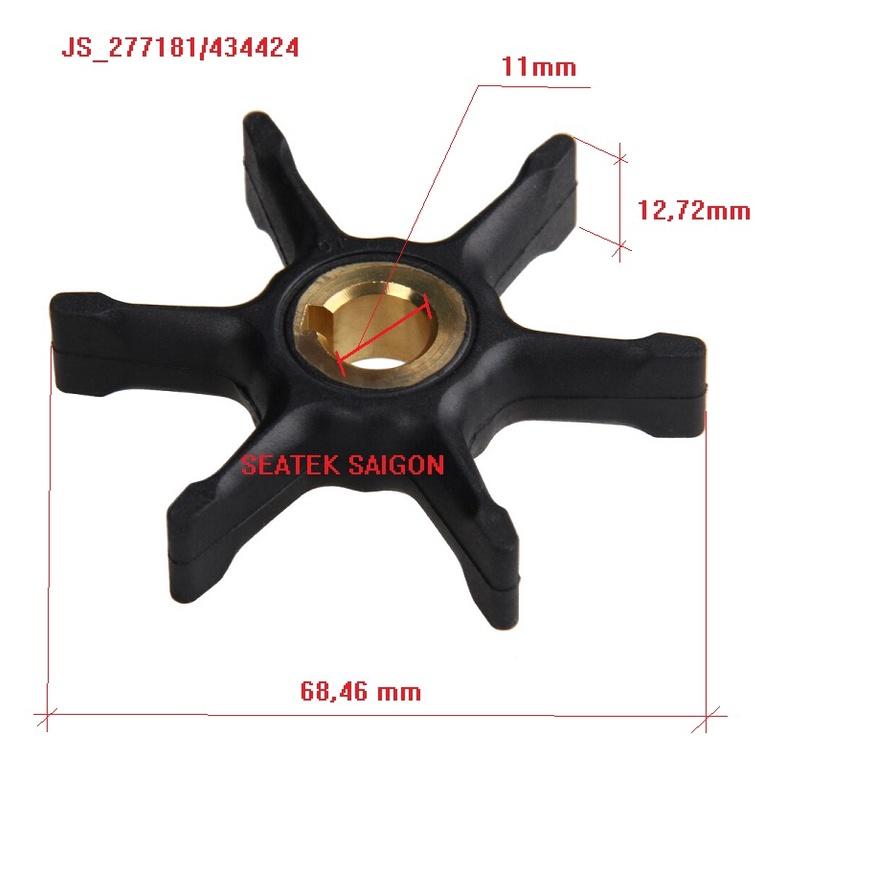 Cánh quạt Đài Loan bơm nước làm mát John-son Evin-rude 3,4,5,6,7HP, 277181
