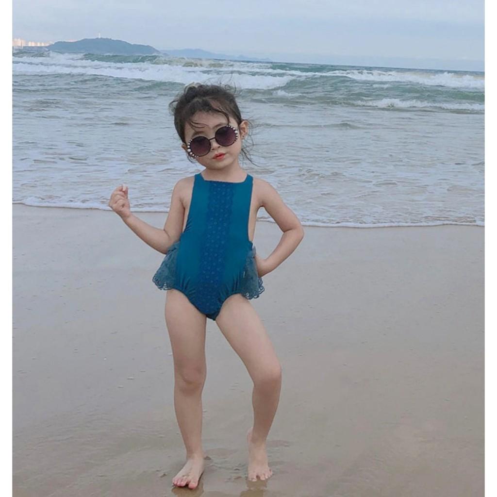Bộ bơi liền thân công chúa/Bộ bơi đi biển/Bikini đi biển cực xinh cho bé gái