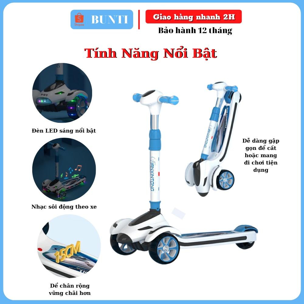 Xe Trượt Scooter Cho Bé 3 Bánh Có Đèn Led Phát Sáng T006