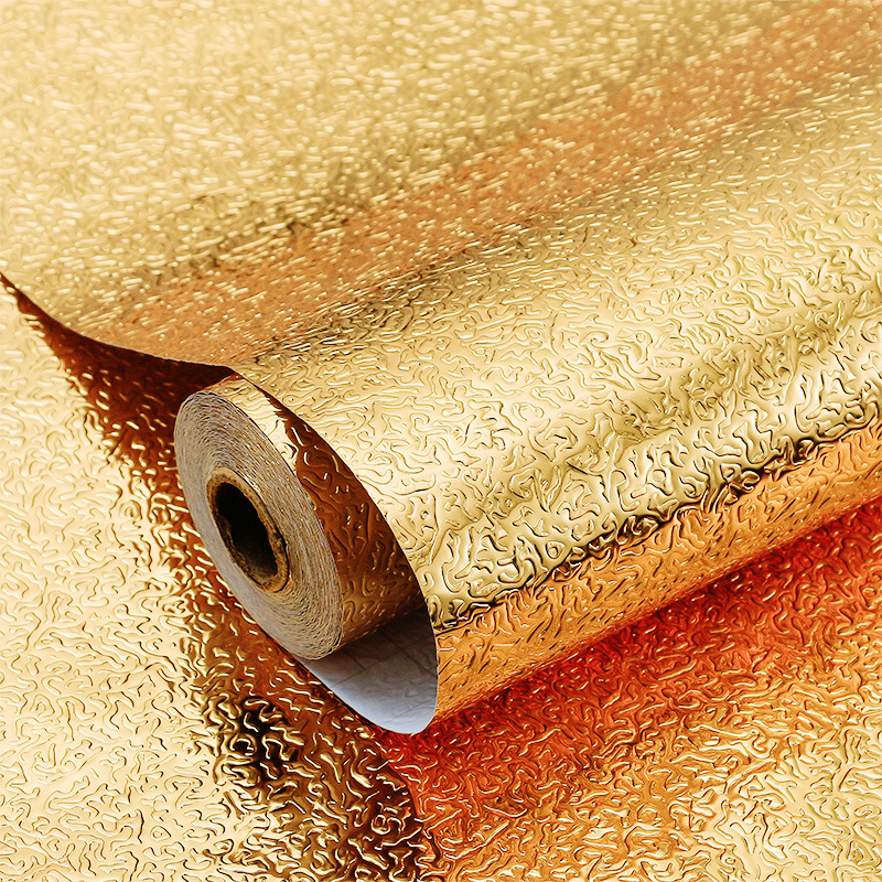 Combo 3 mét giấy dán bếp, decal dán bếp tráng nhôm VÀNG DA QUÝT khổ 60cm có keo sẵn