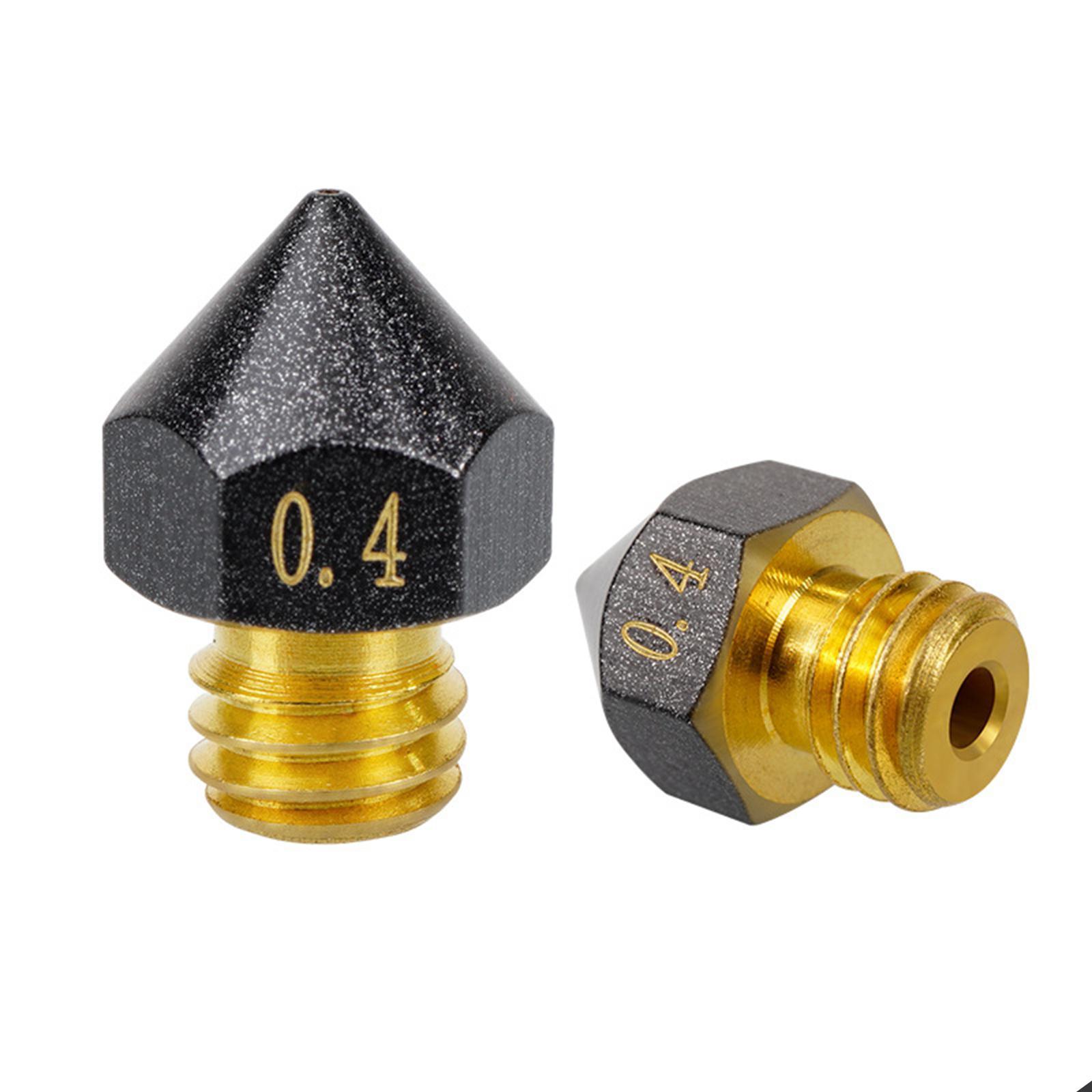 5 Pieces Printer Nozzle Brass Print Head Extruder Nozzles for Printer Parts