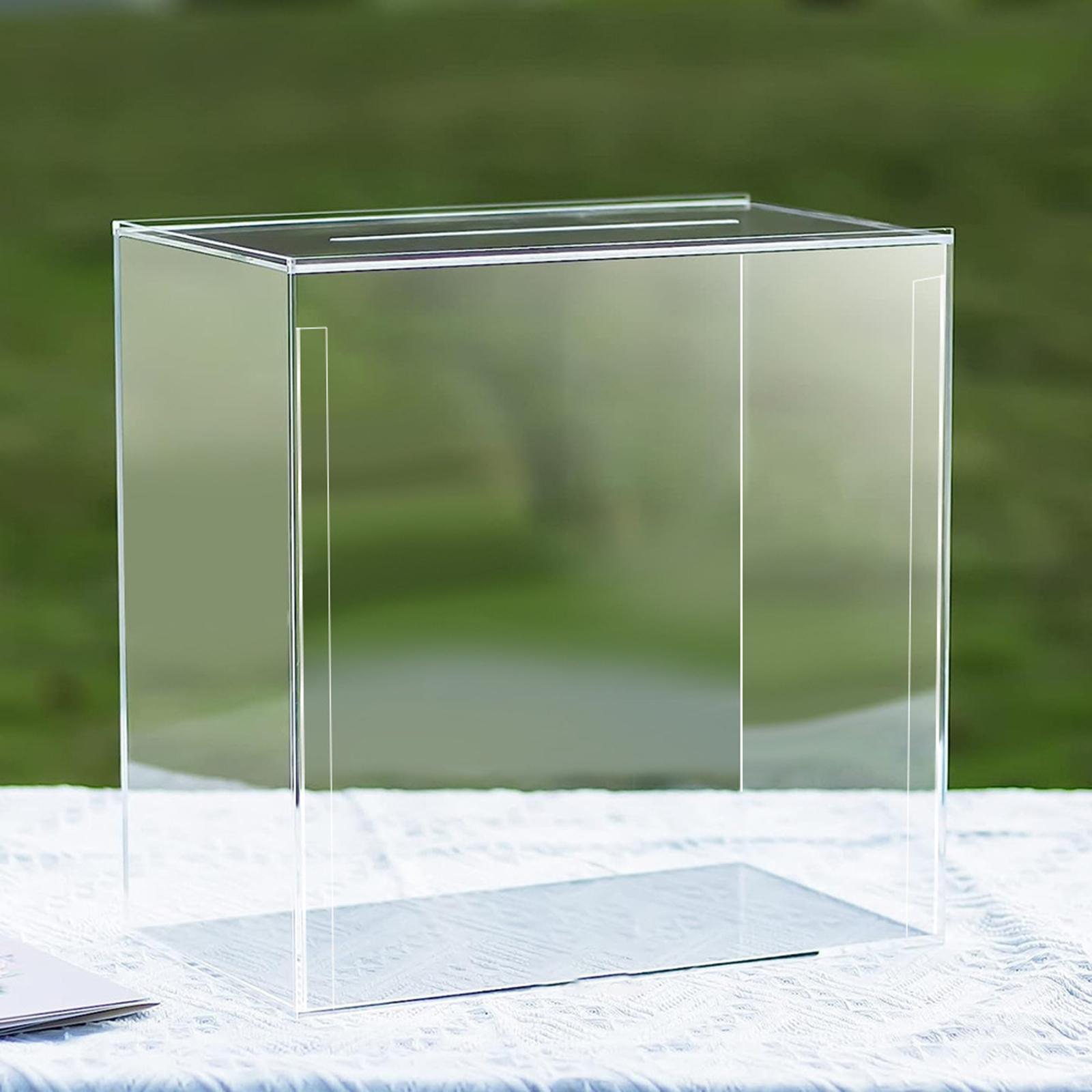 Wedding Cards Box, Wedding Cards Holder, Acrylic Clear Envelope Card Box, Post Gift Box Holder with slot Table Centerpiece