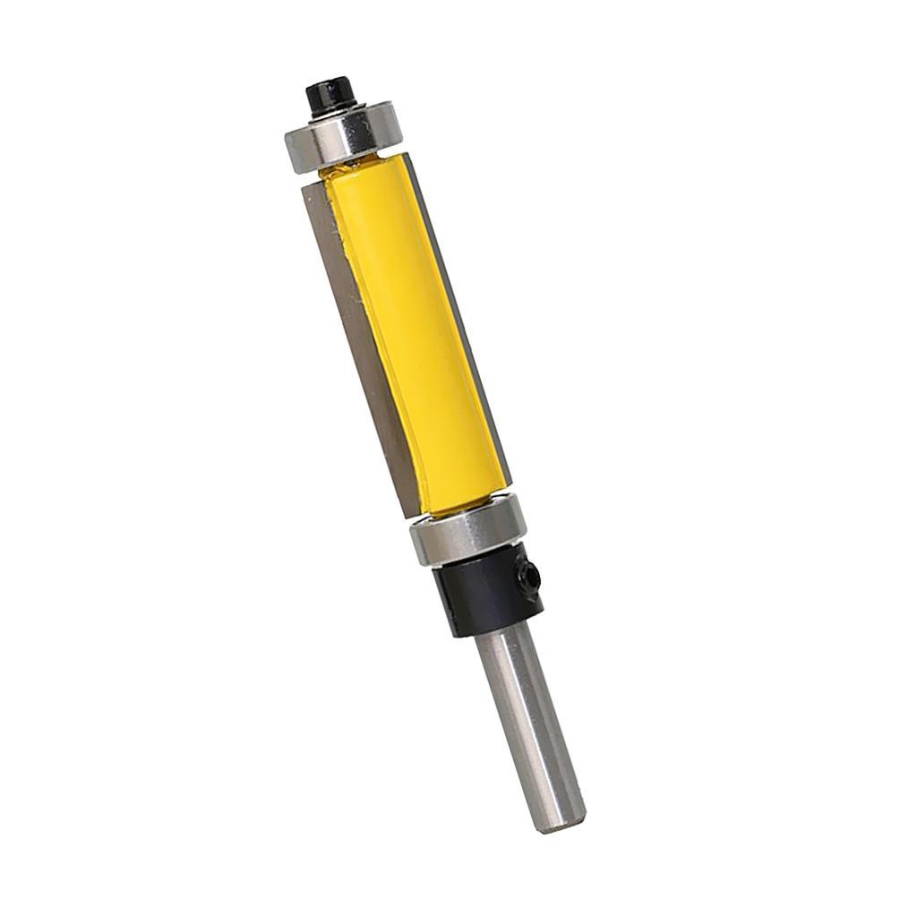 Pack of 2 Flush Trim Pattern Router Bit 1/4'' Shank Top Bottom Bearing