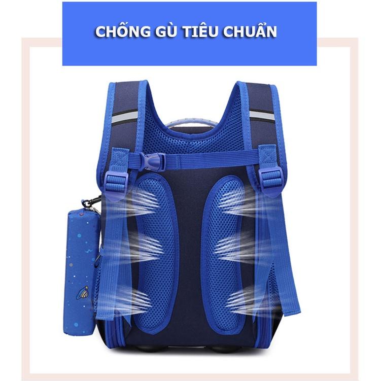 Tặng kèm hộp bút - Balo chống gù, chống thấm nước, cặp chống gù cho học sinh tiểu học, hoạt hình 3D siêu nhẹ