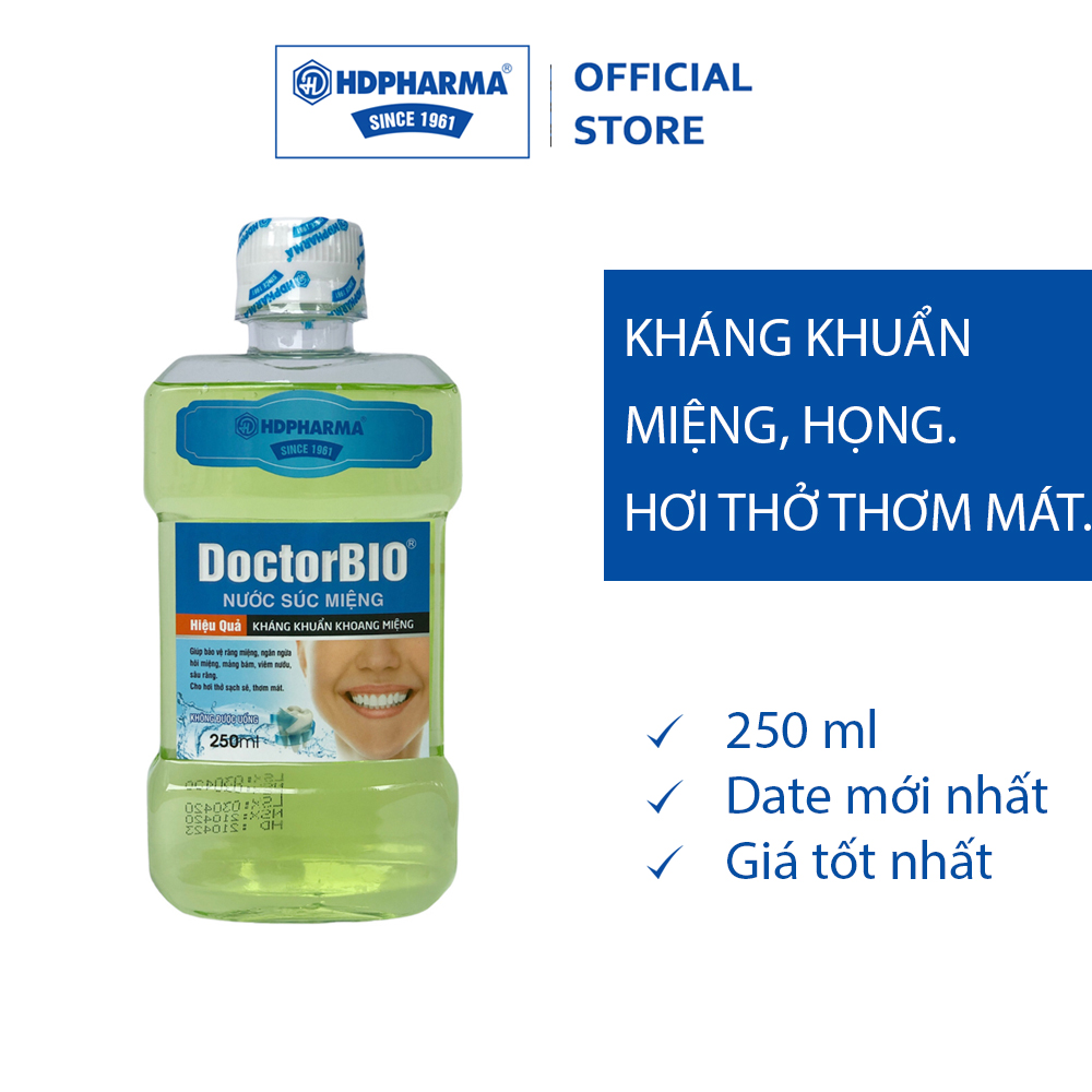 Nước Súc Miệng DoctorBIO - Kháng Khuẩn Miệng, Họng, Hơi Thở Thơm Mát