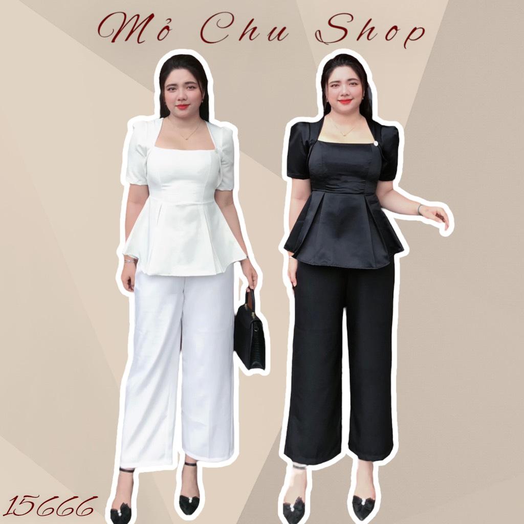 Set áo peplum phi quần suông bigsize