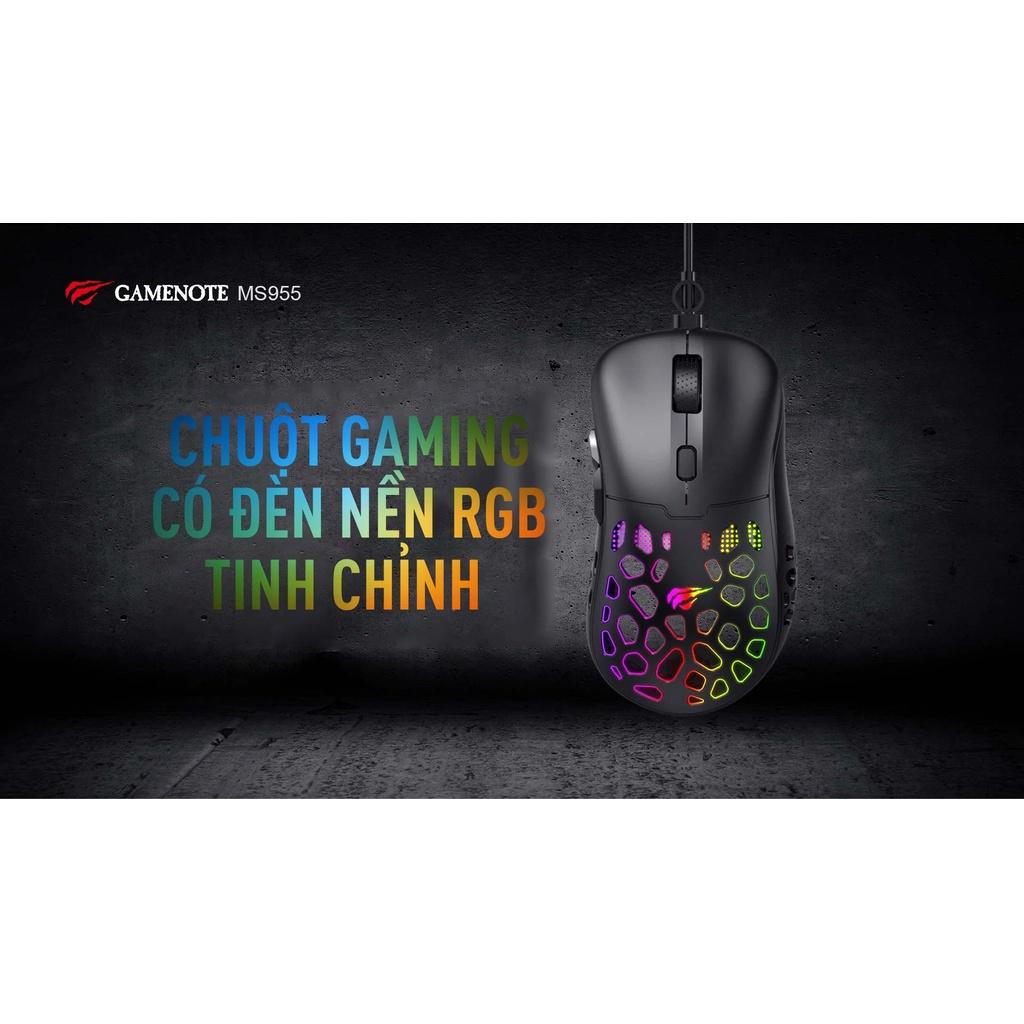 Chuột Gaming Có Dây HAVIT MS955 RGB Blacklit, 6 Chế Độ DPI, 20 Triệu Lần Nhấn - Hàng Chính Hãng