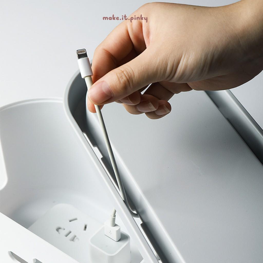 HỘP ĐỰNG DÂY SẠC CÓ NẮP SẮP XẾP GỌN GÀNG Ổ ĐIỆN VÀ DÂY ĐIỆN
