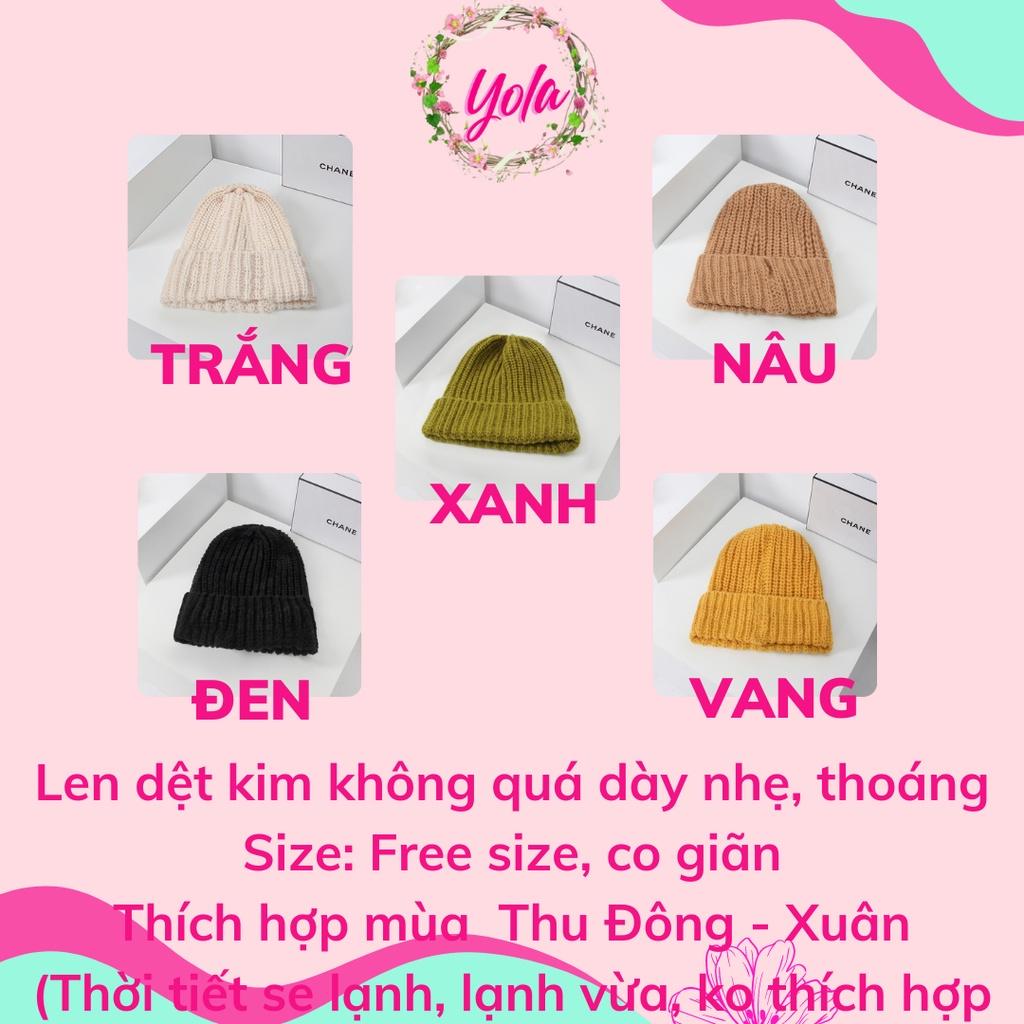 Mũ len nữ YOLA SHOP , nón len giữ ấm Hàn quốc slouchy, thời trang, ấm áp cho mùa đông MULE.004 (QUÀ TẶNG CỘT TÓC)