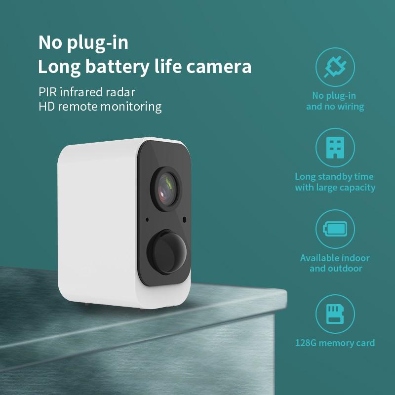 Camera giám sát BASIKE thời lượng pin dài chất lượng hình ảnh HD 1080P tầm nhìn ban đêm hồng ngoại CMR03-Hàng chính hãng