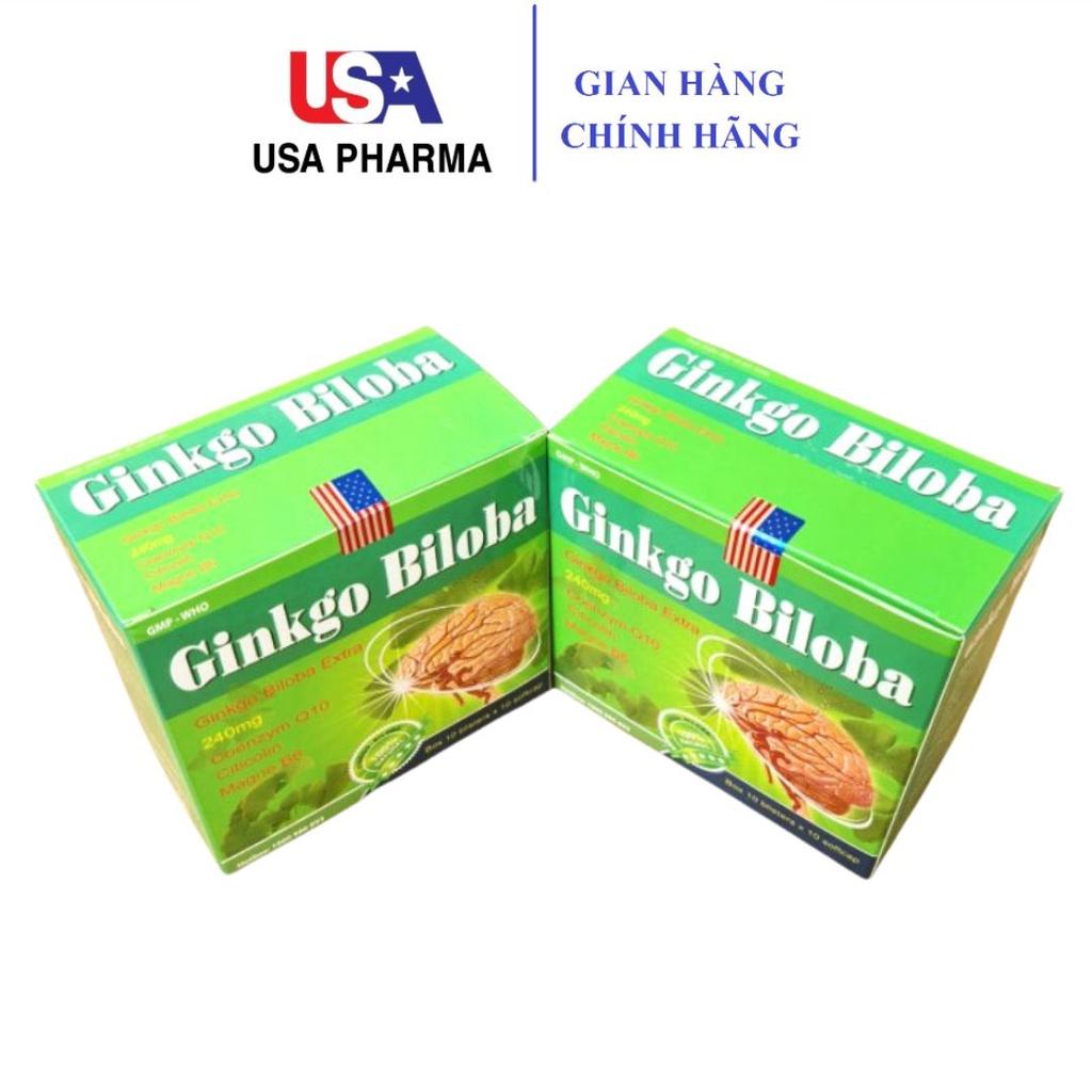 Hoạt huyết dưỡng não Ginkgo Biloba 240mg giúp bổ sung dưỡng chất cho não, tăng cường tuần hoàn máu não - Hộp 100 viên