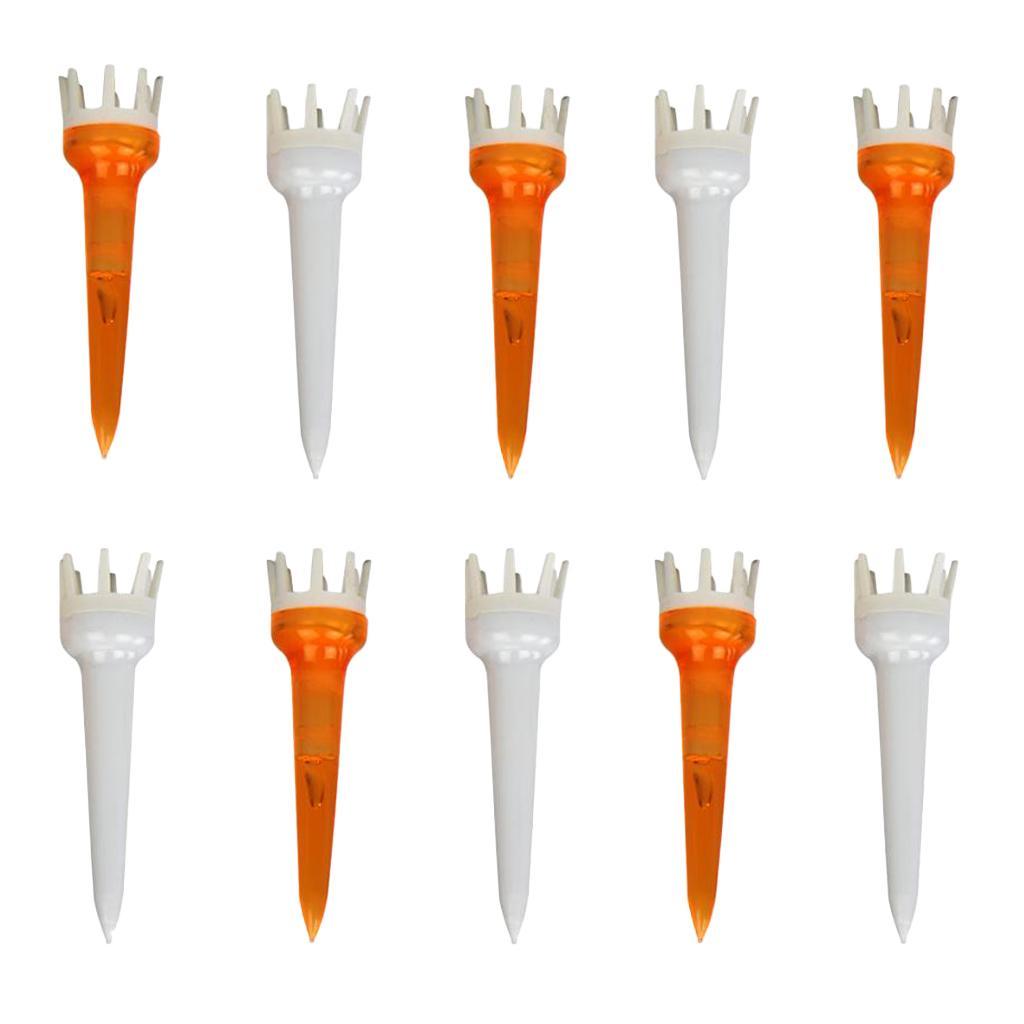 10pcs Premium PE  Golf Tees Crown Claw Tee Replacement Assorted 50mm