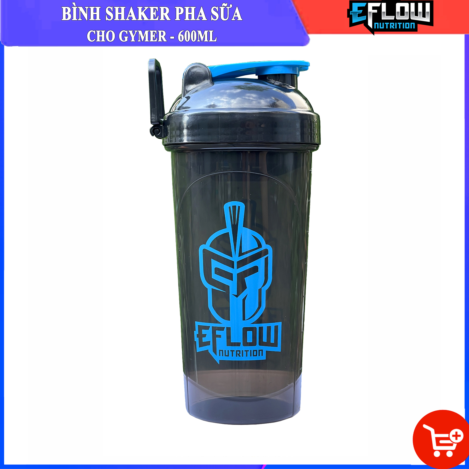 Bình nước shaker thể thao - 600 ml - Bình lắc Shaker pha sữa cho người tập GYM (nhiều màu)