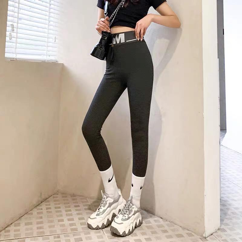 MS398 Quần legging nữ cạp cao chữ M