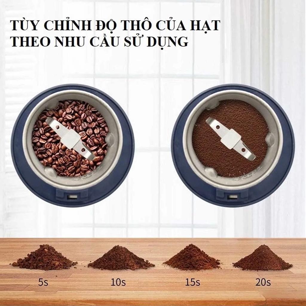 Máy xay hạt khô, xay bột, gia vị cà phê đa năng, công suất cao, lưỡi dao cực bén, chất liệu cối inox, bảo hành 12 tháng  - Hàng chính hãng dododios