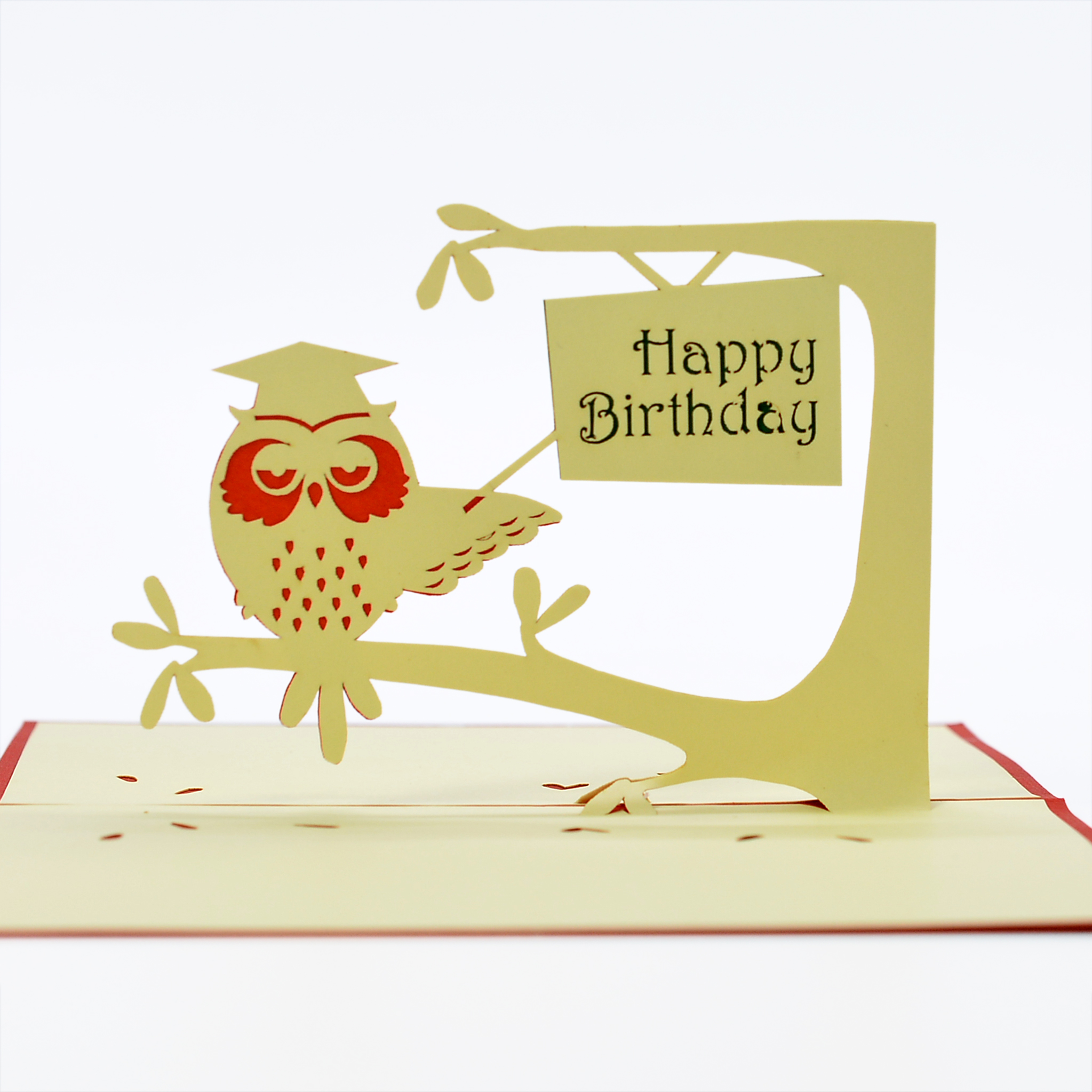 Thiệp 3D
handmade pop-up hình con cú dành tặng sinh nhật size 10x15cm BD014