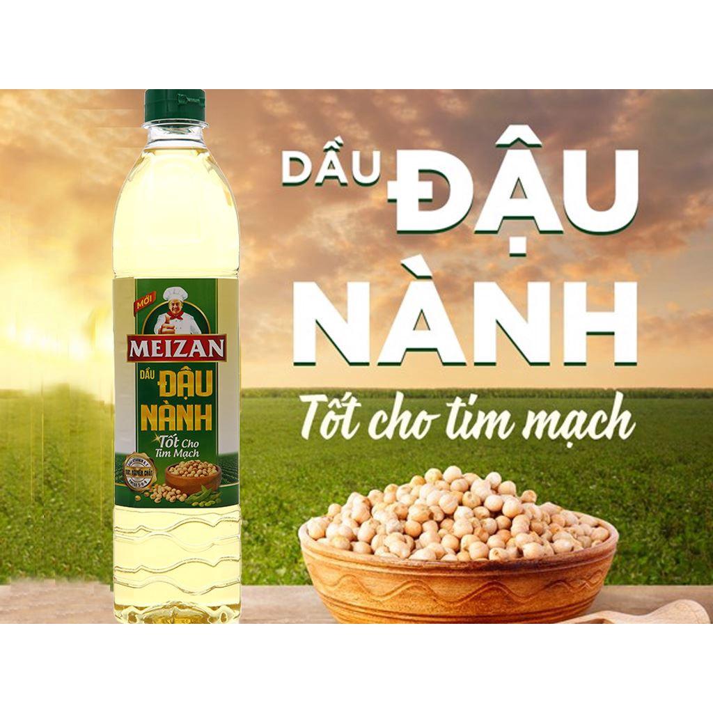 Dầu ăn Meizan đậu nành 1L