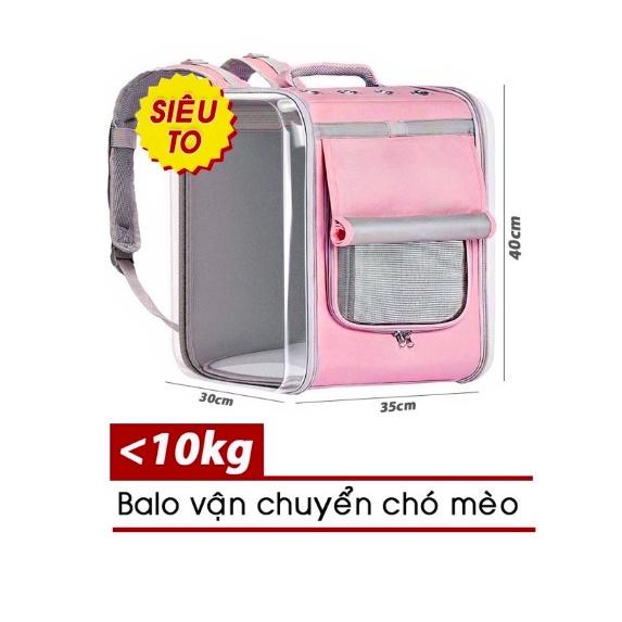 Balo vuông đựng chó mèo trong suốt size siêu lớn, balo vận chuyển chó mèo