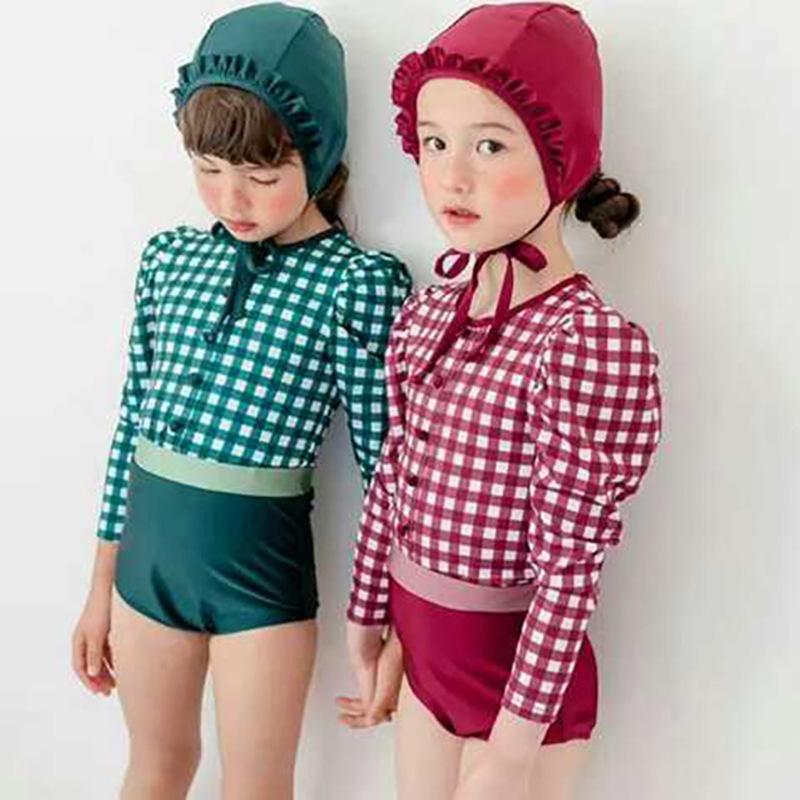 Nữ Sinh Đồ Bơi 2021 Mùa Hè Mới Đồ Bơi Trẻ Em Bé Gái Áo Bơi Một Mảnh Quần Áo Trẻ Em Gửi mũ Bơi