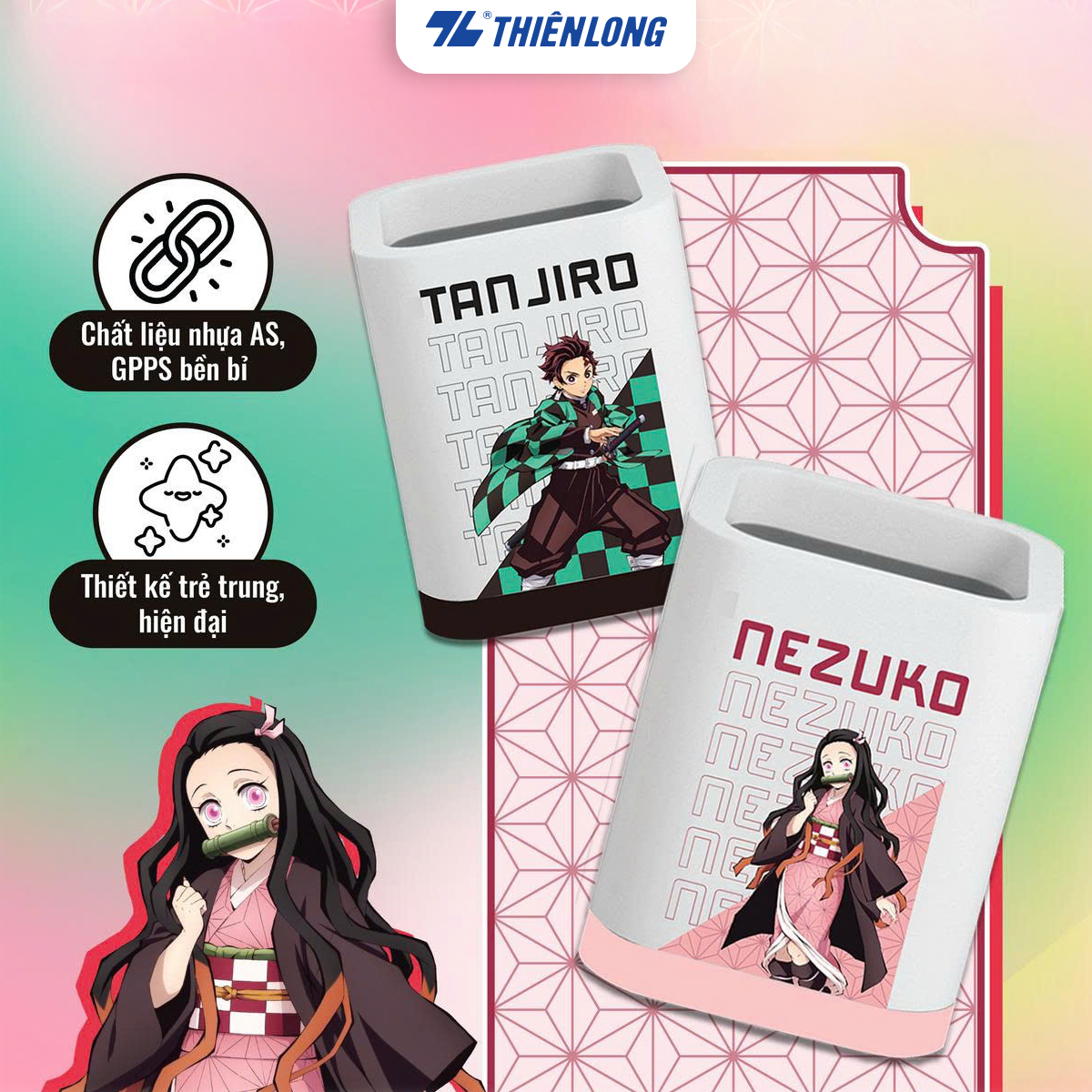 Ống cắm bút Thiên Long PS-007/DS - Phiên bản Demon Slayer