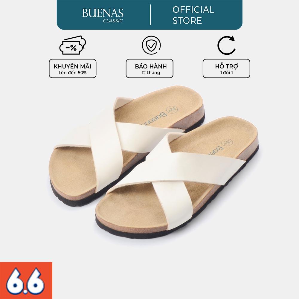 Dép đế trấu nam nữ unisex birken quai chéo Buenas - BU03