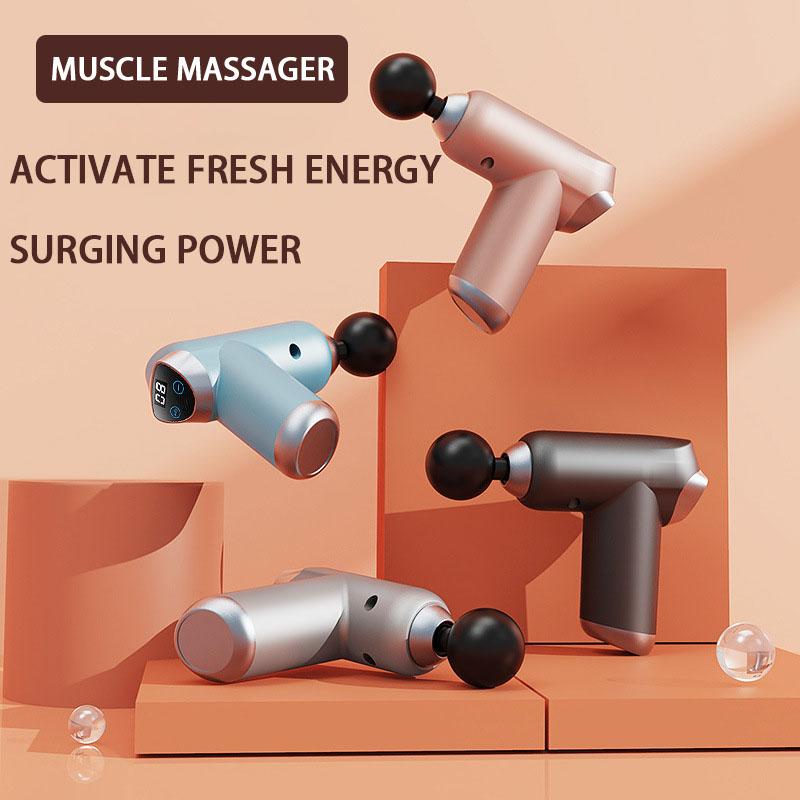 USB Massage Gun Fascia Thiết bị thư giãn cơ thư giãn cơ bắp Gun Stick Massage Thể dục Thiết bị cổ Color: White