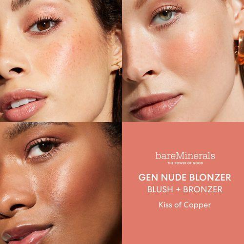 Phấn má và tạo khối bareMinerals Gen Nude Blonzer - Kiss of Copper
