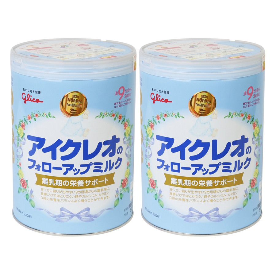 Combo 2 Sữa Công Thức Glico Icreo Follow Up Milk Số 9 (820g)