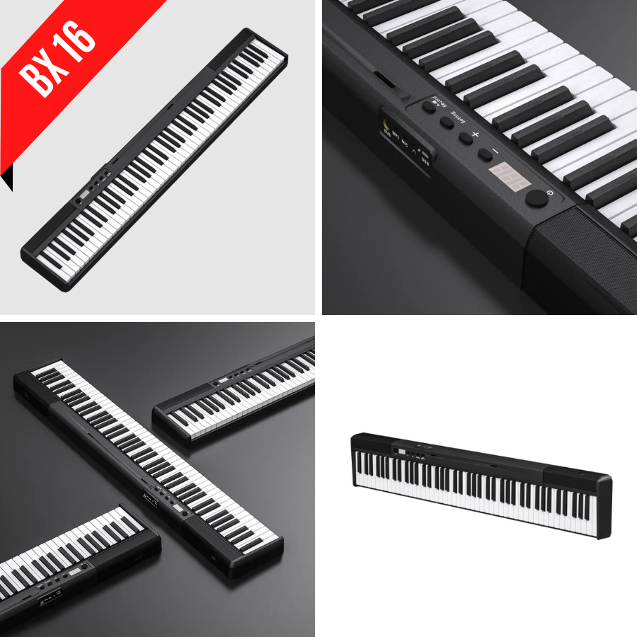 Đàn Piano Bora Bx 16 Tích Hợp 128 Nhịp Điệu + Chân Đàn (Trắng, Đen)