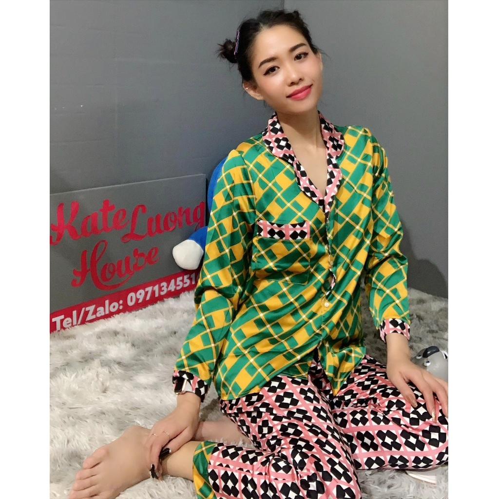 3.4 KLHSTORE2018 bộ ngủ pijama satin lập phương 4