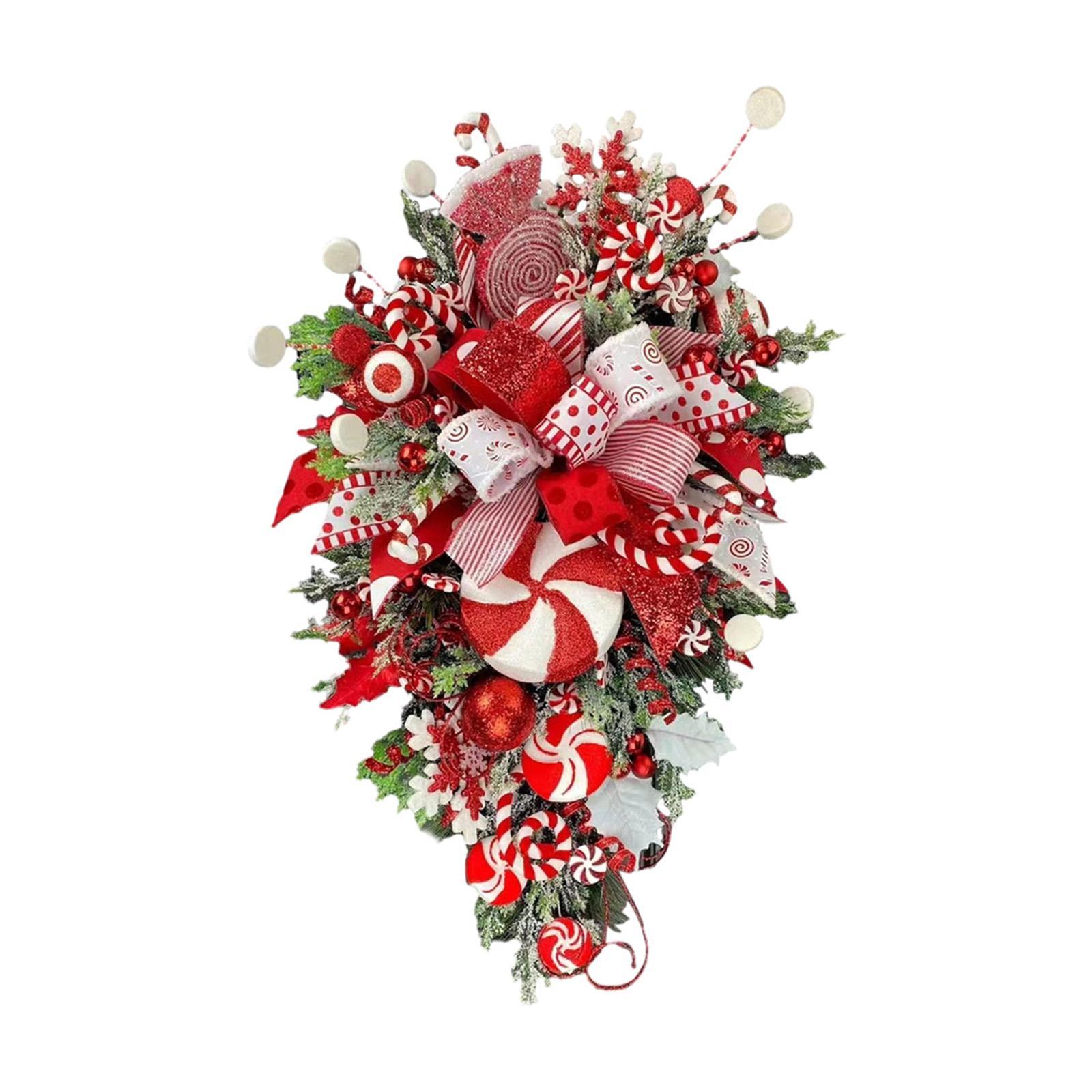Artificial Christmas Teardrop Swag Xmas Garland for Garden Corridor Festival