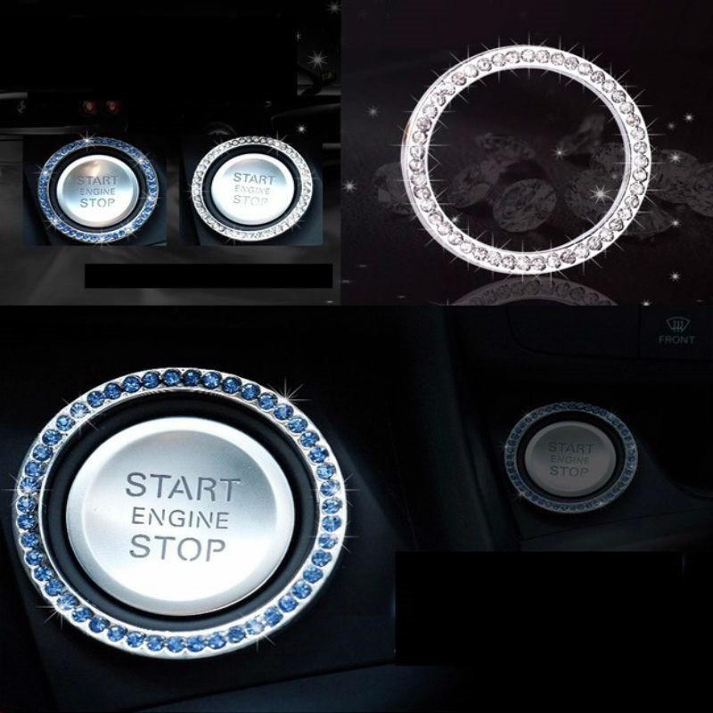 Vòng Đá Trang Trí Nút Khởi Động Start Stop Xe Hơi Ô Tô Diamond Ring 3 Màu Sang Trọng