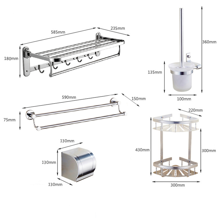 Phụ Kiện nhà tắm 5 Món Cao Cấp RANOX RNPK002