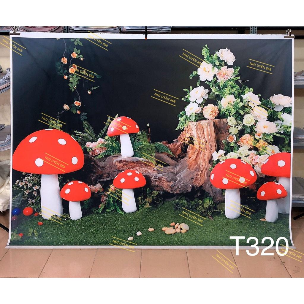 Tranh vải decor / Thảm vải treo tường / Thảm vải chụp ảnh rừng cổ tích / Chụp ảnh thiên nhiên