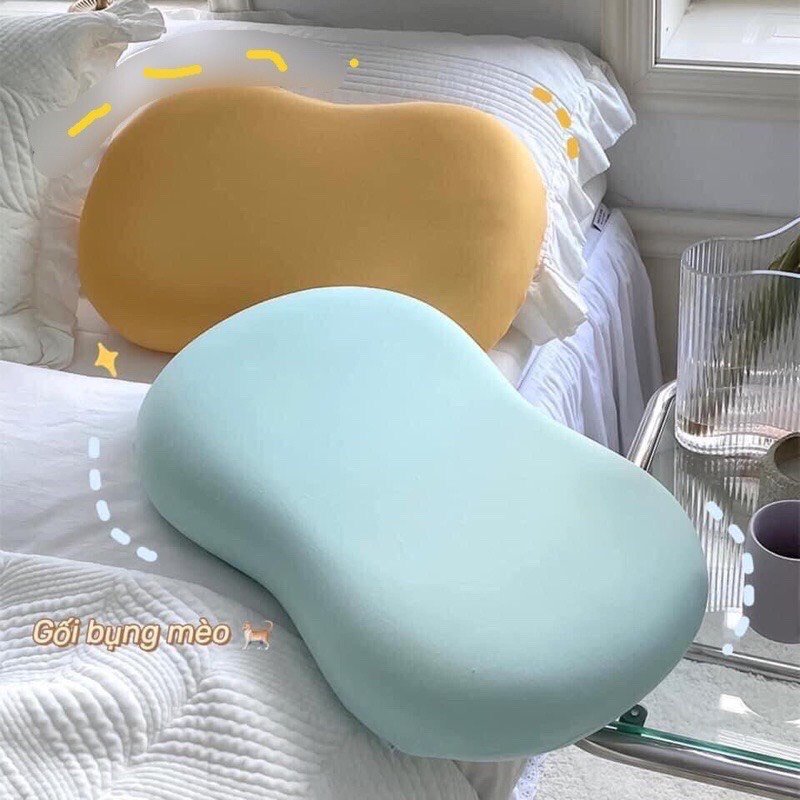 Gối ngủ cao su non thiên nhiên hình hạt lạc/ củ đậu kích cỡ to 55x35cm, thiết kế đặc biệt hỗ trợ nâng đỡ cổ, chống đau mỏi cổ vai gáy khi nằm