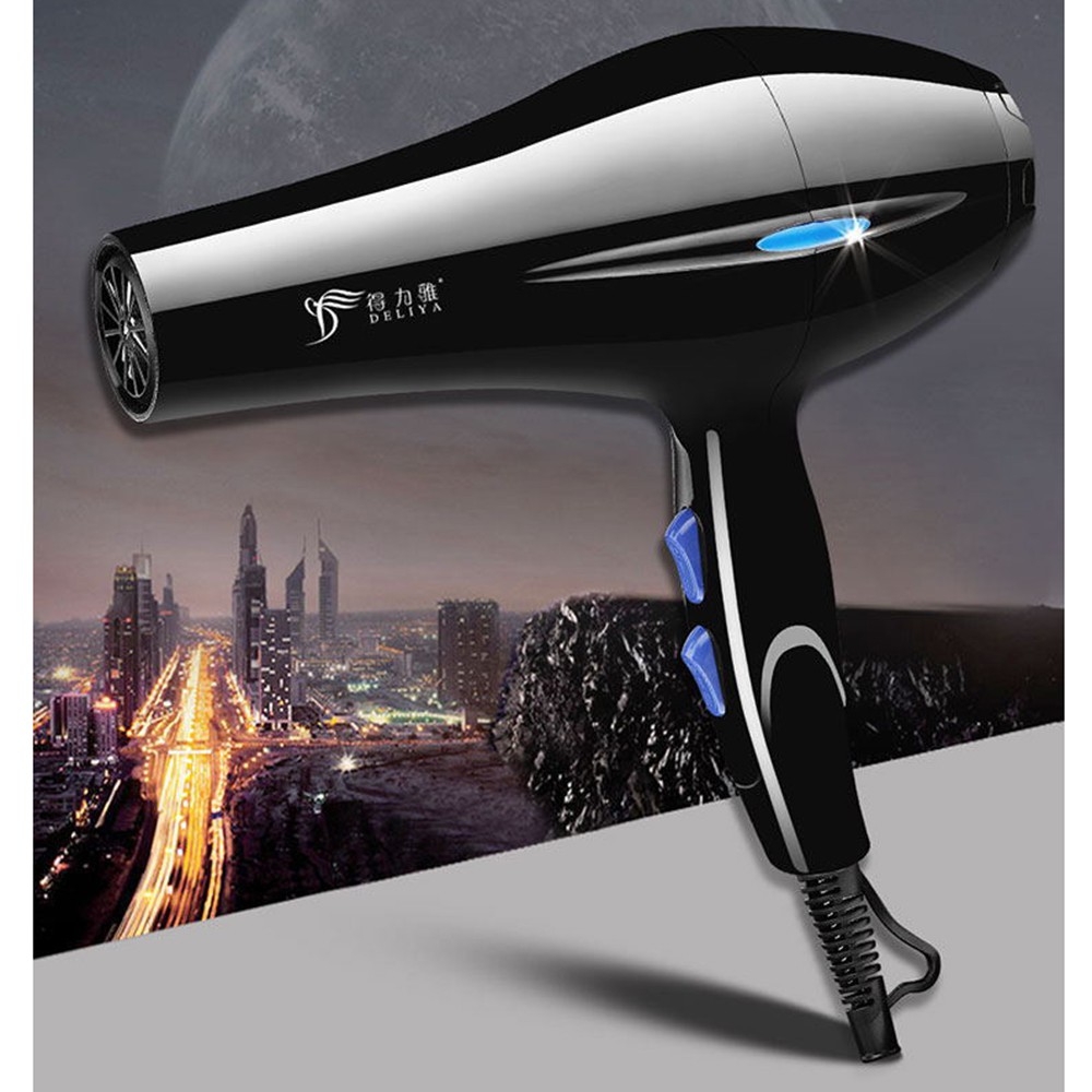 Máy sấy tóc hai chiều DELIYA 8020 Đen công suất lớn 2200W - HÀNG CHÍNH HÃNG