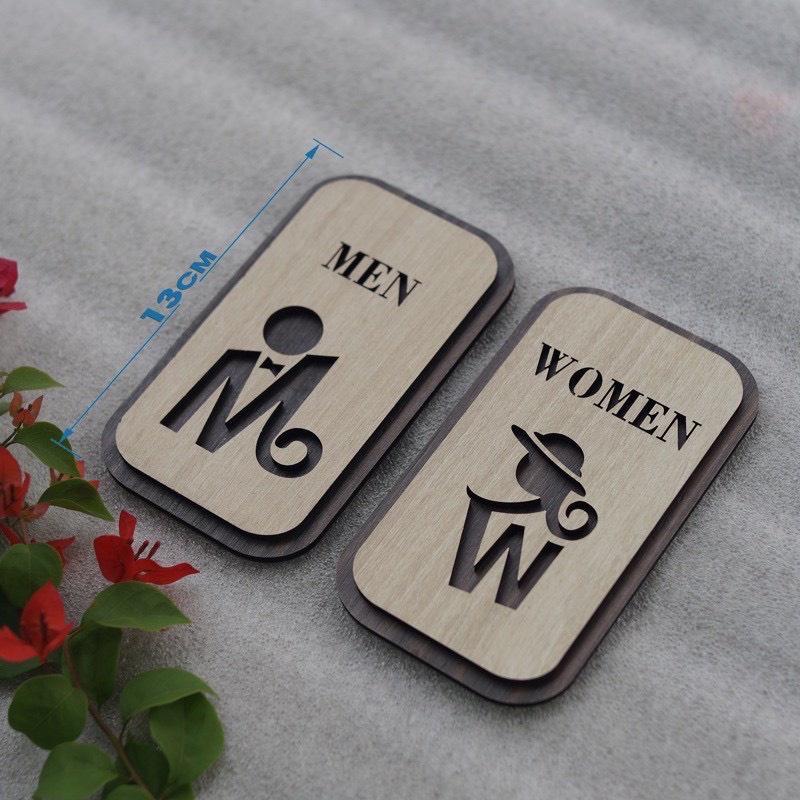 BẢNG GỖ WC TREO TƯỜNG NHÀ VỆ SINH CÓ 2 LỚP