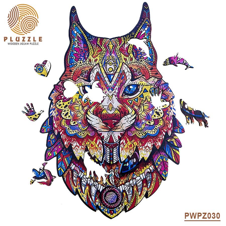 PLUZZLE Bộ xếp hình gỗ thông minh puzzle đồ chơi ghép hình - Linh Miêu - PZ030