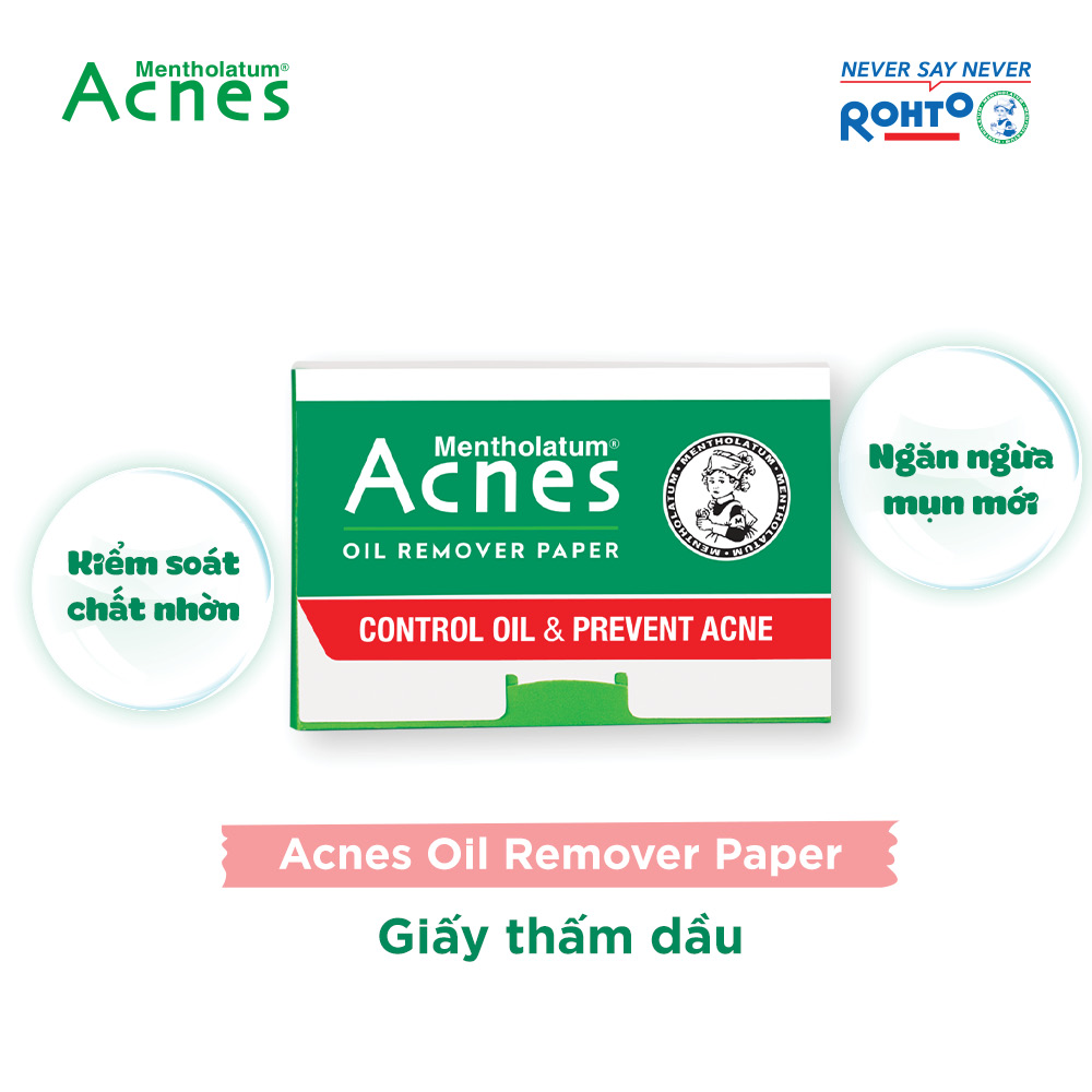 Giấy thấm dầu kiểm soát nhờn, ngừa mụn Acnes Oil Remover Paper 100 tờ