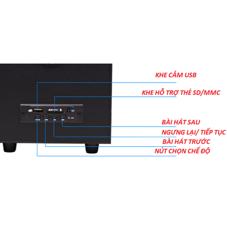 LOA 3 LOA BLUETOOTH CHO ĐIỆN THOẠI VÀ MÁY TÍNH CAO CẤP PKCB X6U 16