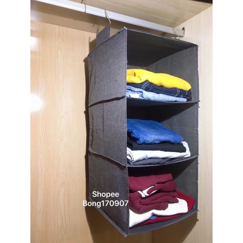 Kệ treo tủ quần áo 3 tầng tiện gọn dễ tìm chất vải oxford 300d Shelf Hanging Storage