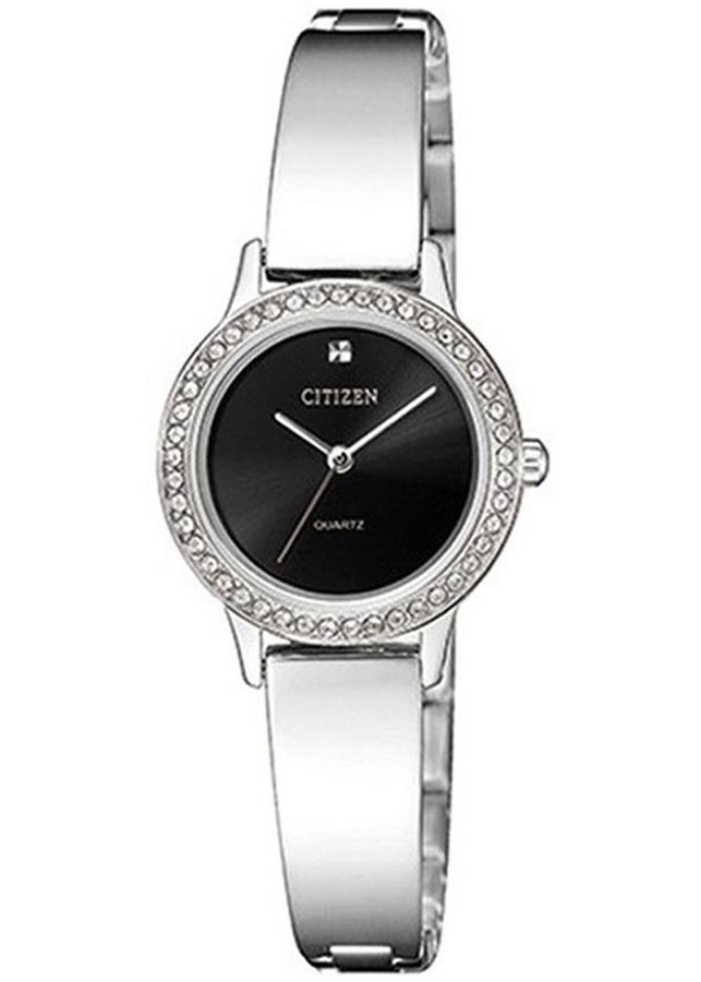 Đồng Hồ Nữ Citizen Đính Đá Swarovski Dây Thép Không Gỉ EJ6130-51E - Mặt Đen