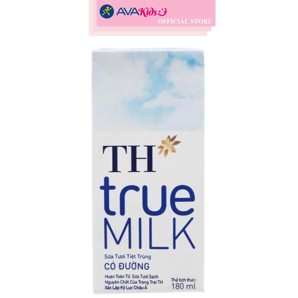 Thùng 48 hộp sữa tươi tiệt trùng TH true MILK có đường 180 ml (từ 1 tuổi)