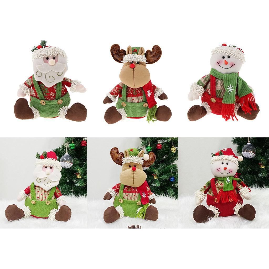 Christmas Sitting Plush Doll Gift Toy Christmas Ornament Home Decor