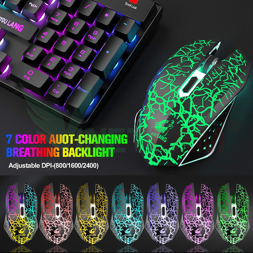 Bộ Bàn Phím Và Chuột Không Dây Vinetteam Ziyoulang T87 Led RGB Rainbow Bbacklight Pin 3800mAH Có Thể Sạc Lại Tặng Kèm Lót Chuột Siêu Chất - Hàng Chính Hãng