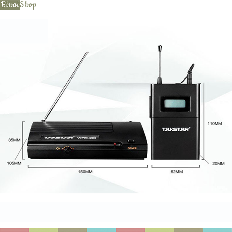 Takstar WPM-100 / WPM-200 / WPM-300 - Tai Nghe Kiểm Âm Không Dây UHF Cho Sân Khấu, Hội Trường, Phòng Thu- Hàng chính hãng